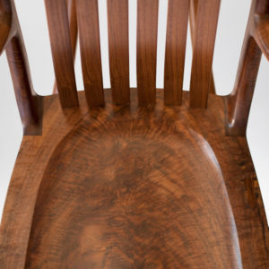 Seat view on our custom handmade South Yuba Rocking Chair