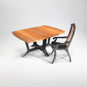 The Mirembe Table set w/ our custom complementary ebonized chair