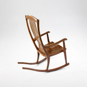 Top view of our signature handmade South Yuba Rocking Chair