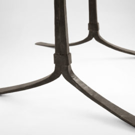 Hand-hammered iron on the Sandhill Chair