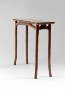 Front angle view of our collaborative, handcrafted Lazzaro End Table