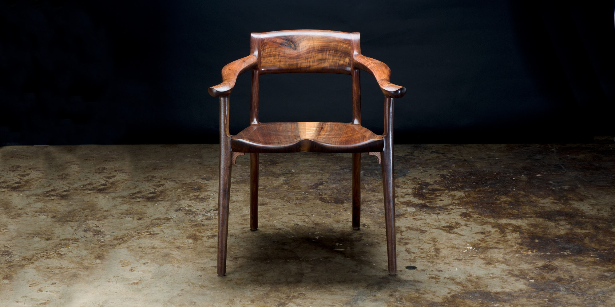 Front view of our handcrafted Sumi Chair