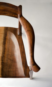 View of the Right Arm design on the Sumi Chair, our handmade low back arm chair